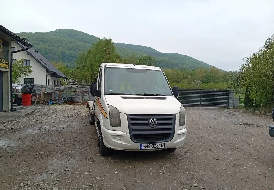 Volkswagen Crafter 55 bliźniaki autolaweta kat.B