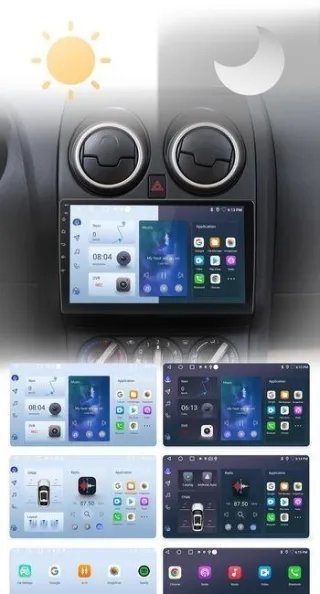 Nissan Qashqai J10 – Radio Android 15 9” CarPlay Android Auto 1GB/16GB GPS Nawigacja Stacja Multimedialna WiFi… — zdjęcie 5